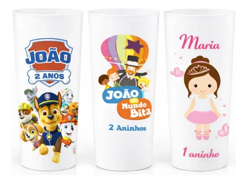 Copo Long Drink Personalizado 350ml Escolha O Tema